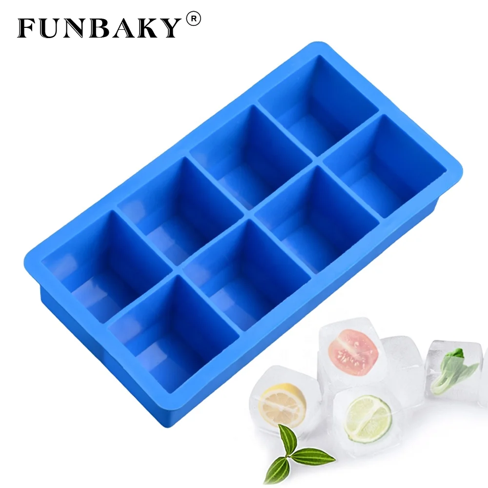 

FUNBAKY Ice silicone mold square shape ice cube making multi - cavity low temperature resistant ice making tools, Customized color