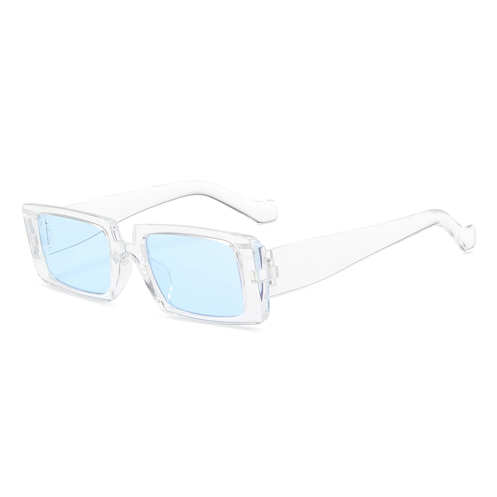

2238 Vintage thin small clear square AC lens sunglasses women, As picture or custom colors
