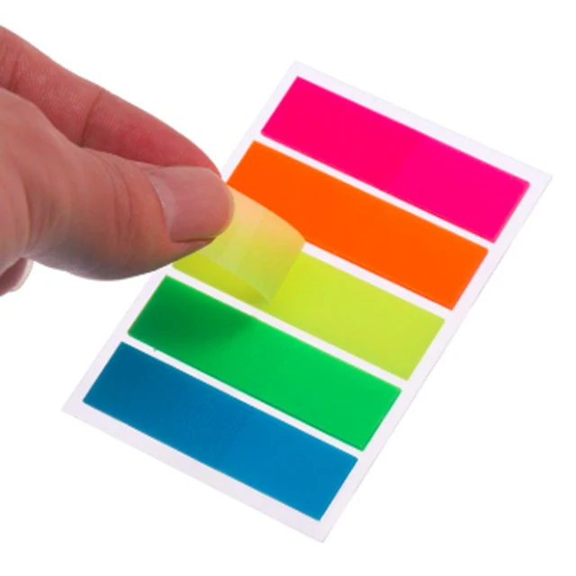 

5 Colors Page Markers Self-Stick Annotation Label Sticky Notes, Five colors