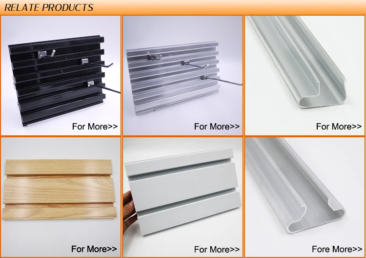 Aluminum Slatwall Metal Inserts For Mdf Display Boards Slatwall Panels