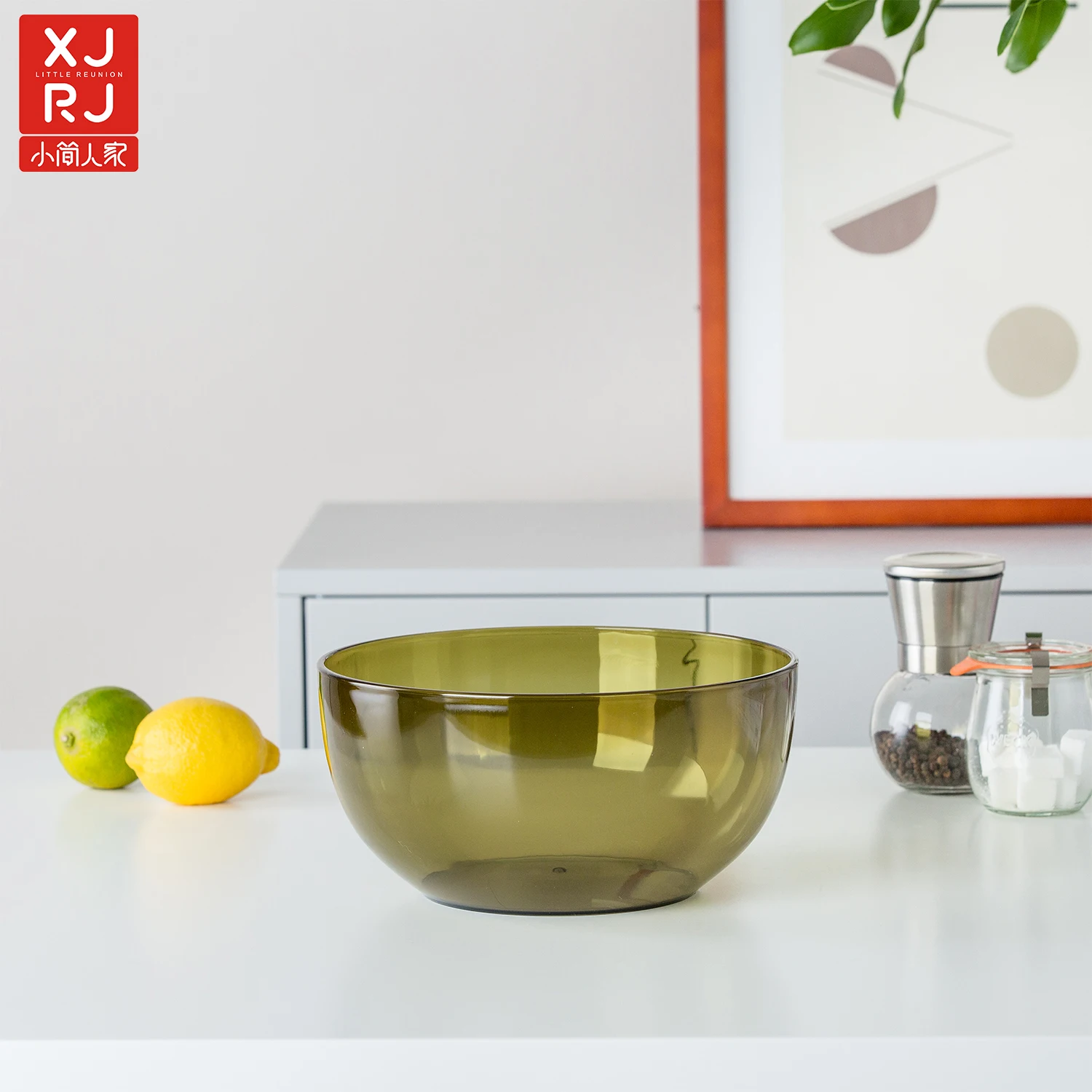 
Hot Sale Big Size Transparent Plastic Salad Bowl Mixing Serving Bowl 