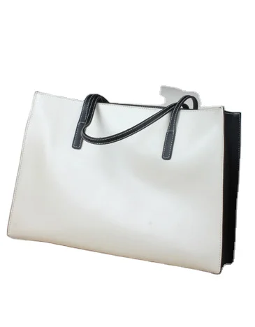 

China supplier wholesale OEM 2019 new large capacity cheap women's handbag, White black border, black white border, can be customized