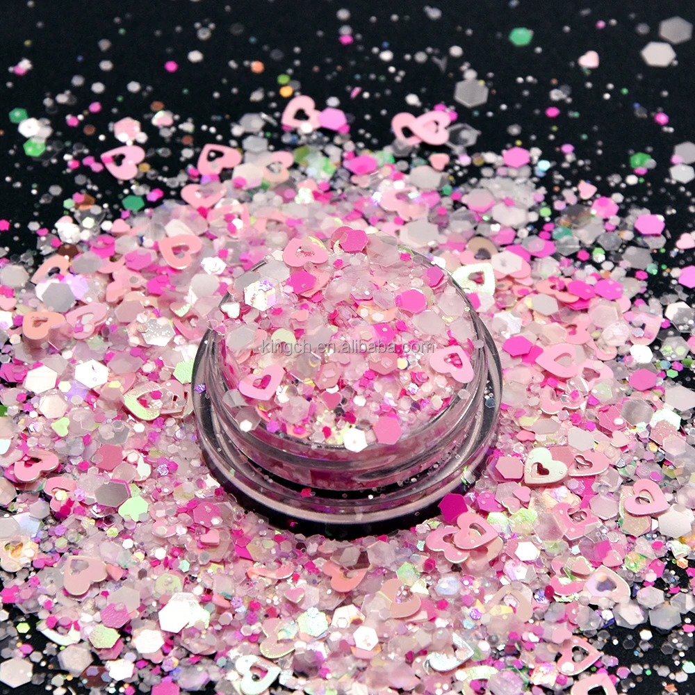 

Wholesale mixed shape chunky glitter nail art glitter powder, More than 200 colors