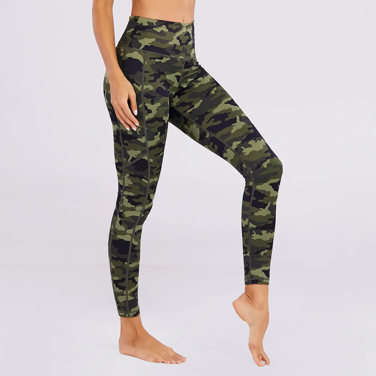 

Women Super Soft High Rise Compression Camo Butt Lift Exercise Leggings