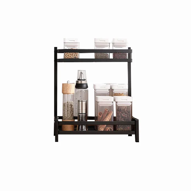 

2 Tier Standing Spice Shelf Kitchen Bathroom Pantry Seasoning Organizer Kitchen Countertop Organizer