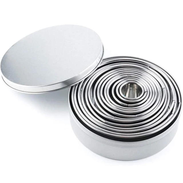 

High grade best selling bakeware tools set round shaped stainless steel cookie biscuit cutter