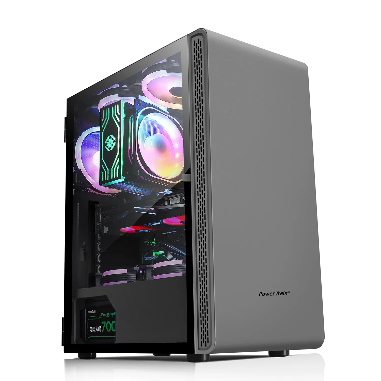 

Wholesale CPU Gaming Computer Gamer Micro ATX case Gabinete Gamer, Black