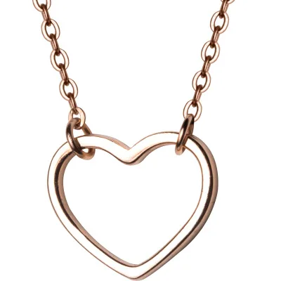 

Simple Design 925 Sterling Silver Necklace Heart Pendant Necklace, As picture