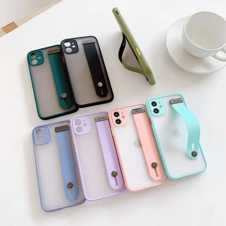 

New cell phone accessories case wallet phone case bulk with wristband for iphone 12 phone case