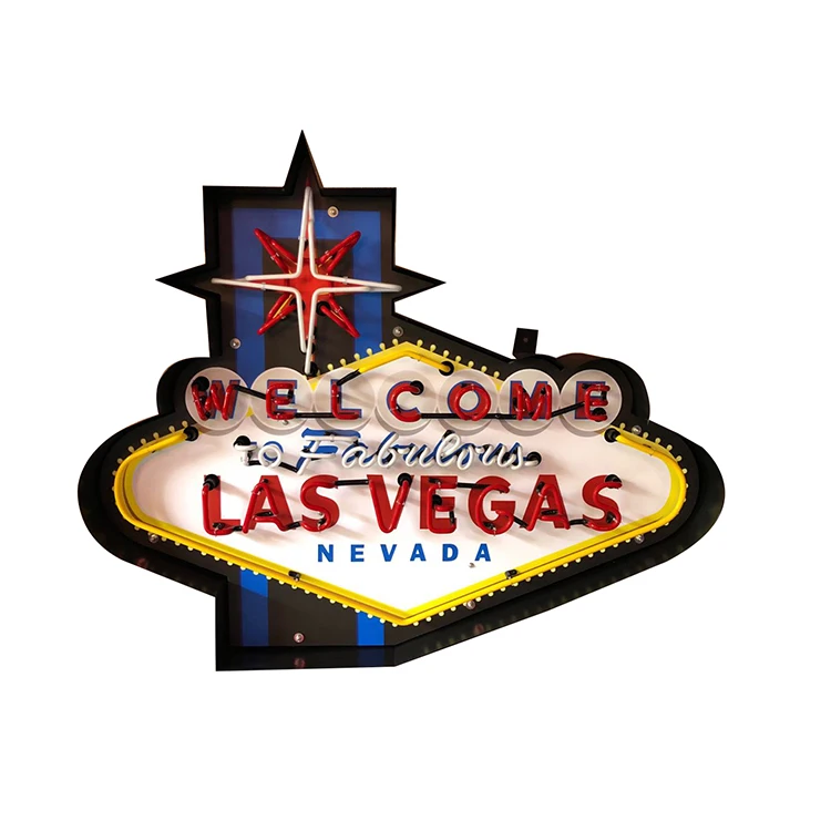 Oem neon sign retro metal can las vegas neon light sign vintage custom neon sign china suppliers
