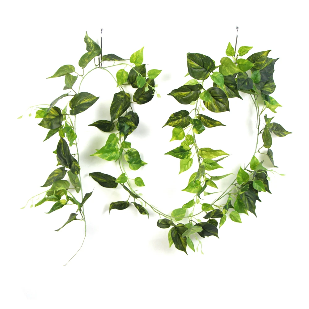人造绿色常春藤叶子塑料藤蔓叶子挂墙装饰