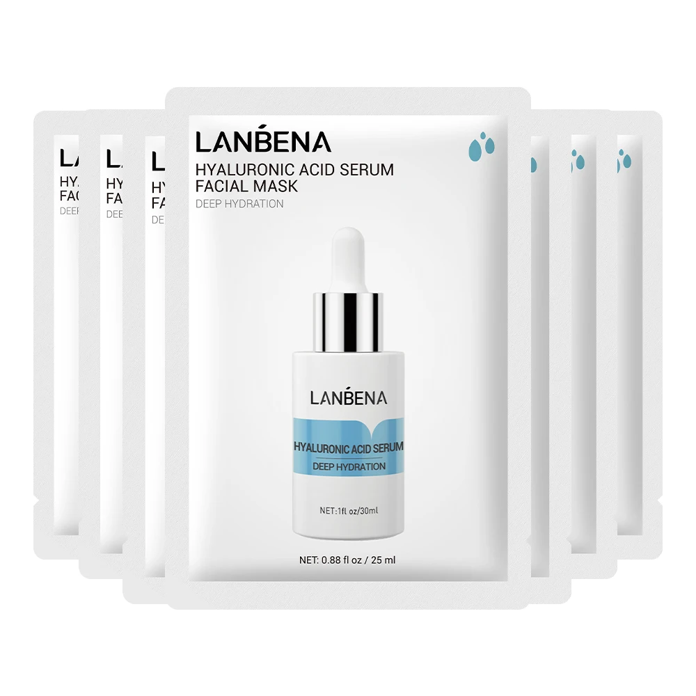 

LANBENA Hyaluronic Acid Serum Facial Mask Skin Care Moisturizing Nourishing Silk Face Mask Sheet