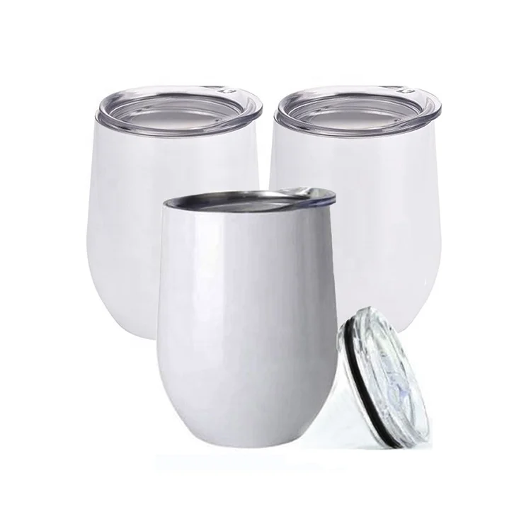 

DIY hot sell sublimation 12oz Double wall Insulated Vacuum 18/8 stainless steel wine tumbler with lids