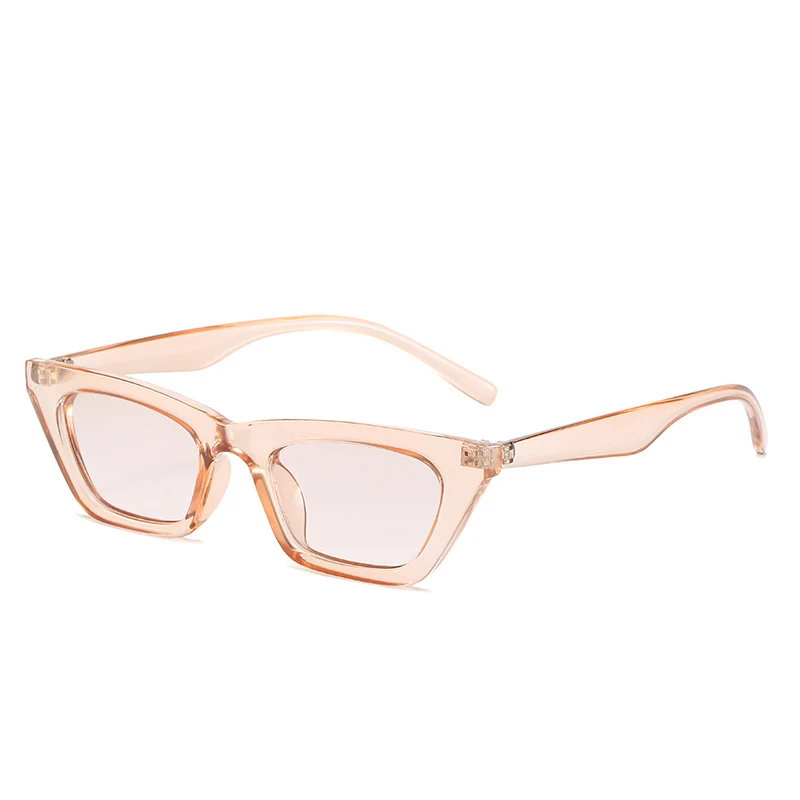 

Eyewear 2021 Fashion Leopard Cateye Sunglasses Women Small Triangle Rivet Cat Eye Sunglasses, Custom colors