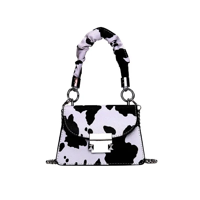 

Mini Milk Print animal zebra leopard cow print Leather Fashion Personality Women's Mini PU Shoulder Bag Crossbody Bag, Dots,cow,zebra