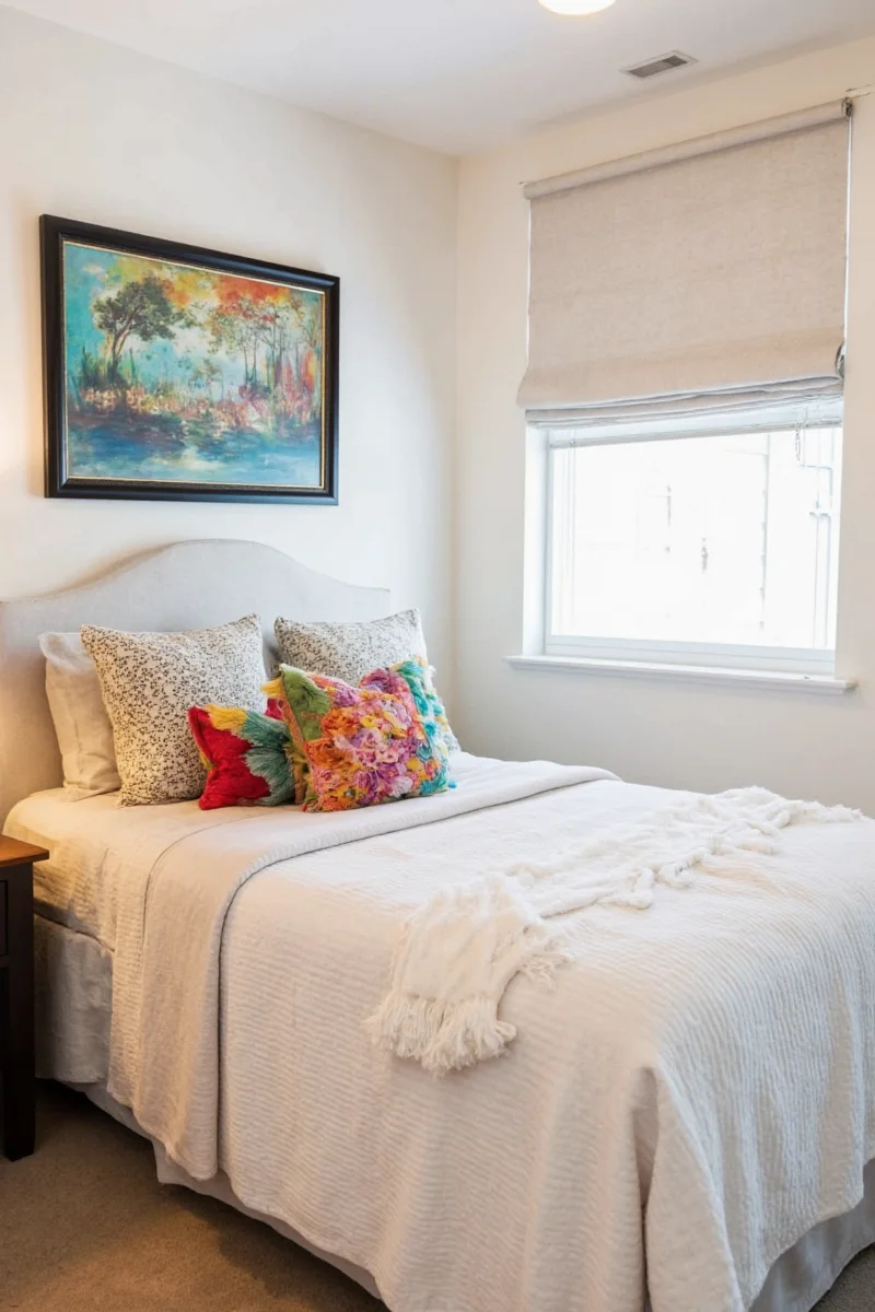 Paint swatches in light blue and gray tones