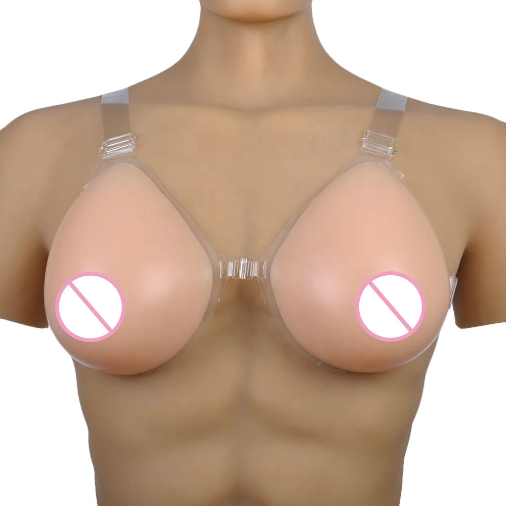 

Strap-on Full Silicone False Boobs Drag Queen Breast Forms Suit, White, beige, suntan