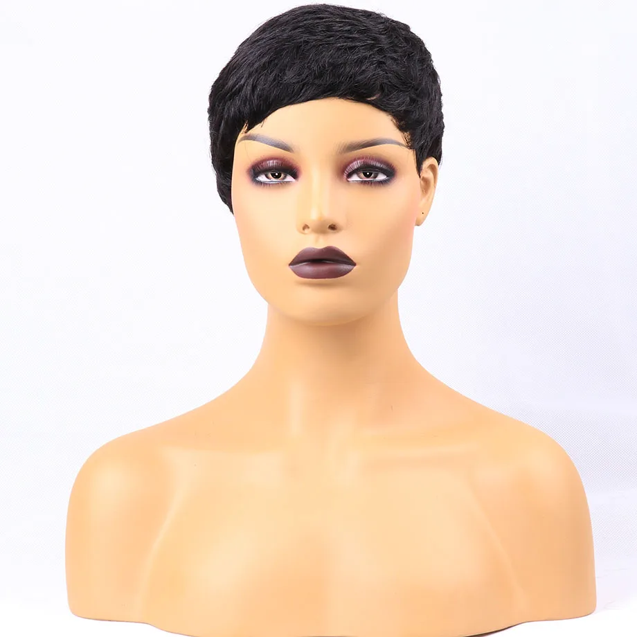 

Pixie Cut Wig Natural Curls Brazilian Short Wig Perruque Cheveux Humain Free to Brazil