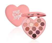 

Pink Heart Shaped Boxes Eyeshadow With Mirror Custom Logo Makeup Palette Glitter Eyeshadow Palette Cosmetics Makeup Products