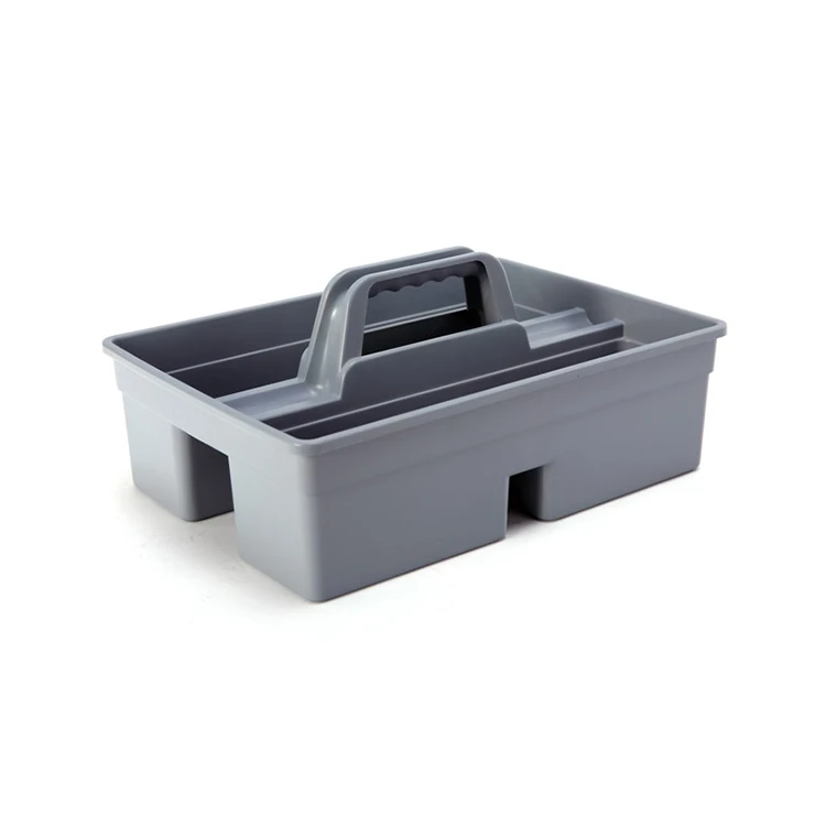 

Plastic Tote Tool & Supply Cleaning Caddy Cleaning box 3-Compartment plastic tool organizer with Handle, Customized color