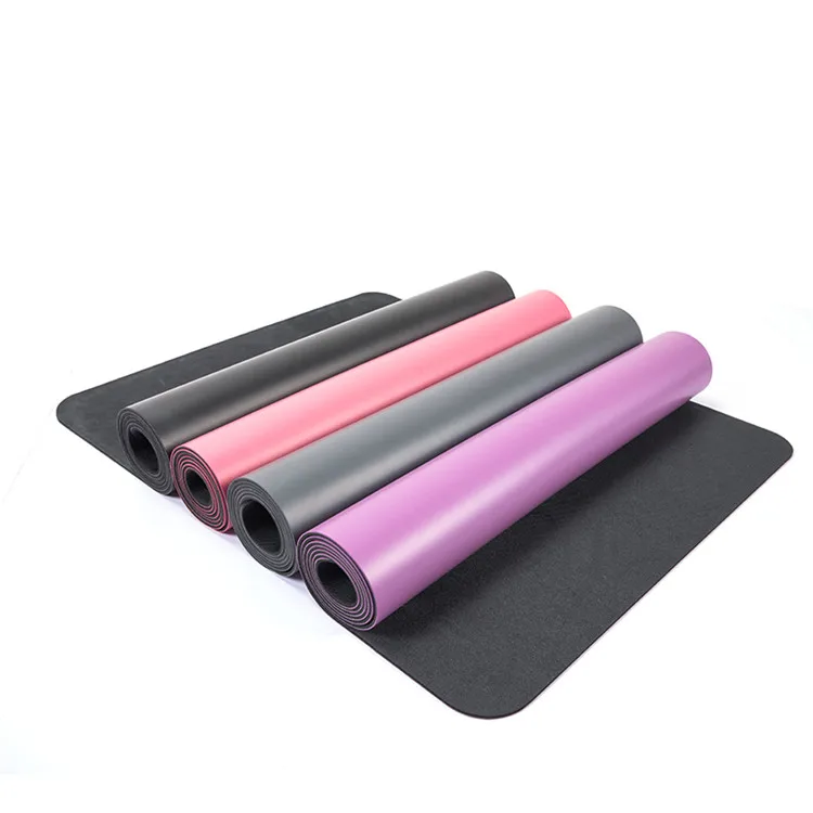 

4mm Custom Print Design Anti Slip Natural Rubber And Pu Yoga Mat