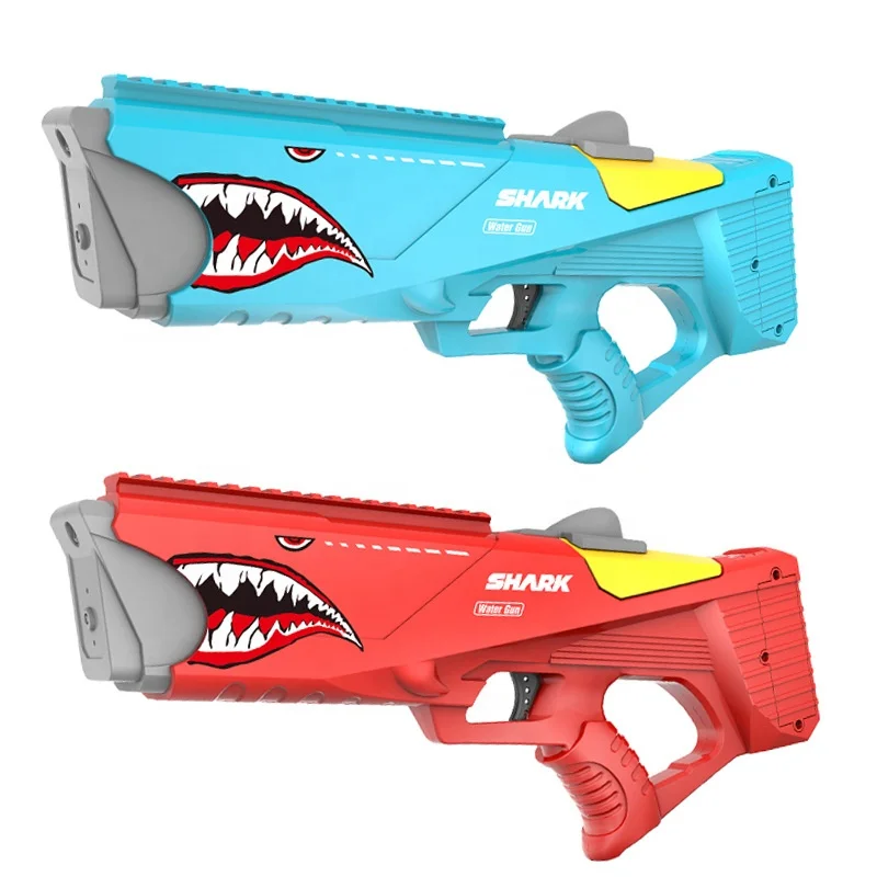 

2023 water gun for kids beach toys shark electric water gun for kids adults automatic summer outdoor games kids outdoor games el