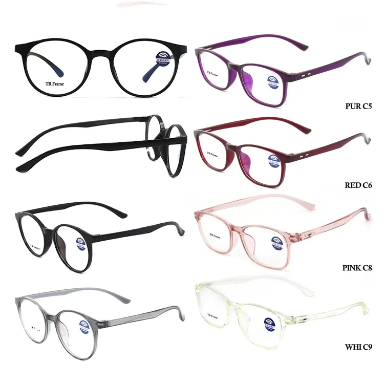 

1.5USD eyeglasses Vintage Glasses Clear Lenses Non-Prescription Men Women Anti Blue Light TR90 Spectacle Frames
