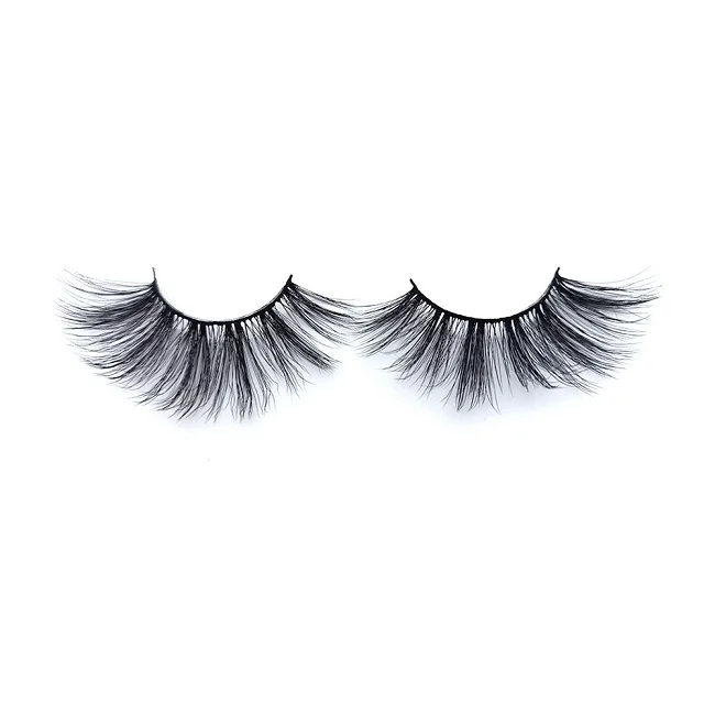 

Wholesale Private Label Fluffy Natural 3D 25MM Faux Mink Eyelashes Vendor 5D Silk Synthetic Eyelashes, Natural black