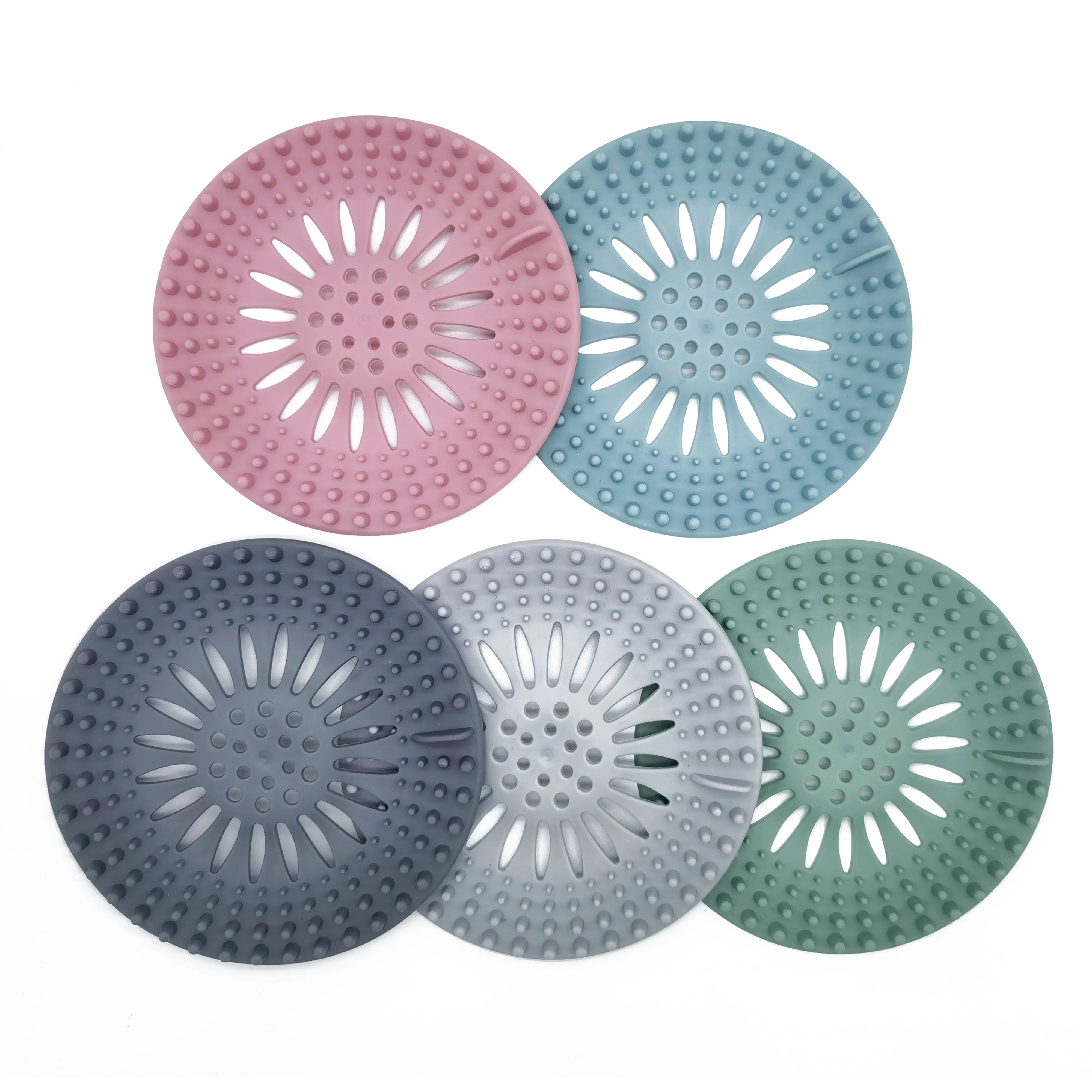 

Hair Catcher Durable TPR Hair Stopper Shower Drain Covers 13 Modern Polished Silicone Strainer Kitchen Sink Strainer