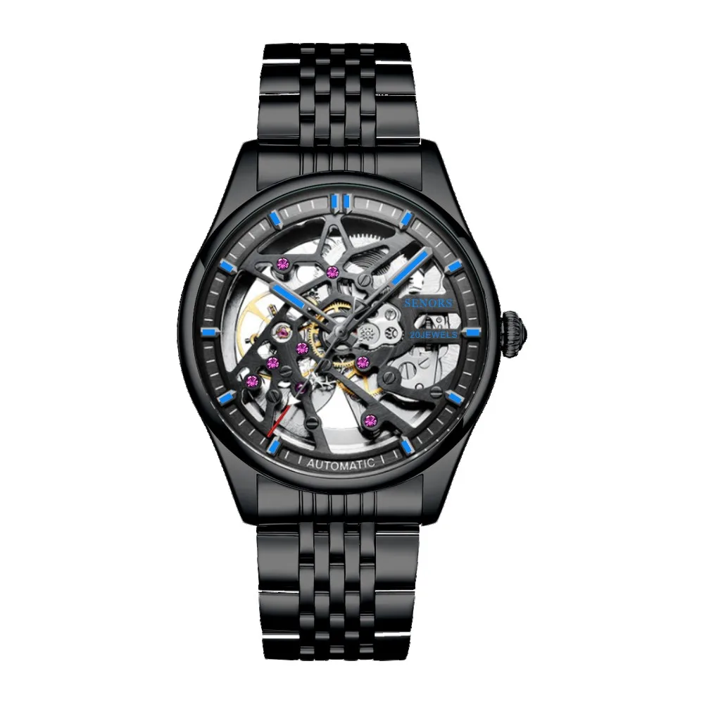 

Customized Logo Waterproof Luxury Business Men Tourbillon Skeleton Automatic Mechanical Watch