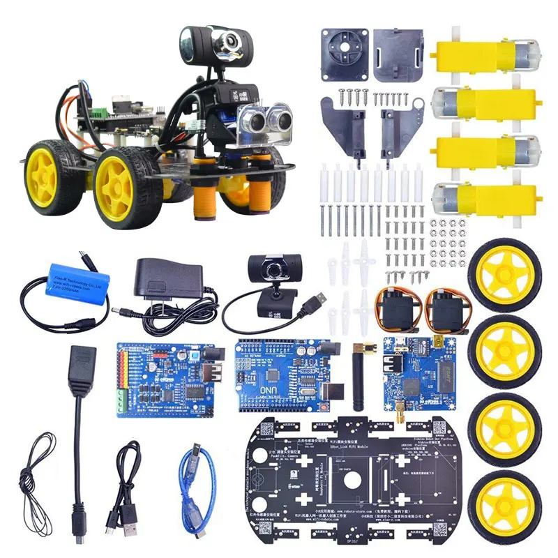 
XiaoR Geek DS WiFi Smart Robot Car compatible Arduino R3,Remote Control HD Camera FPV Robotics Learning & Educational toy 