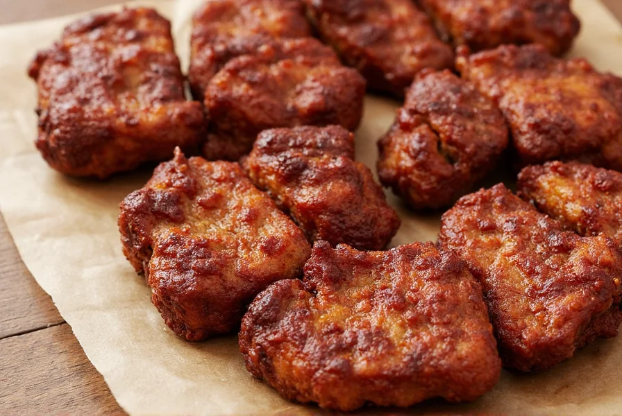 Spiced dry riblets platter