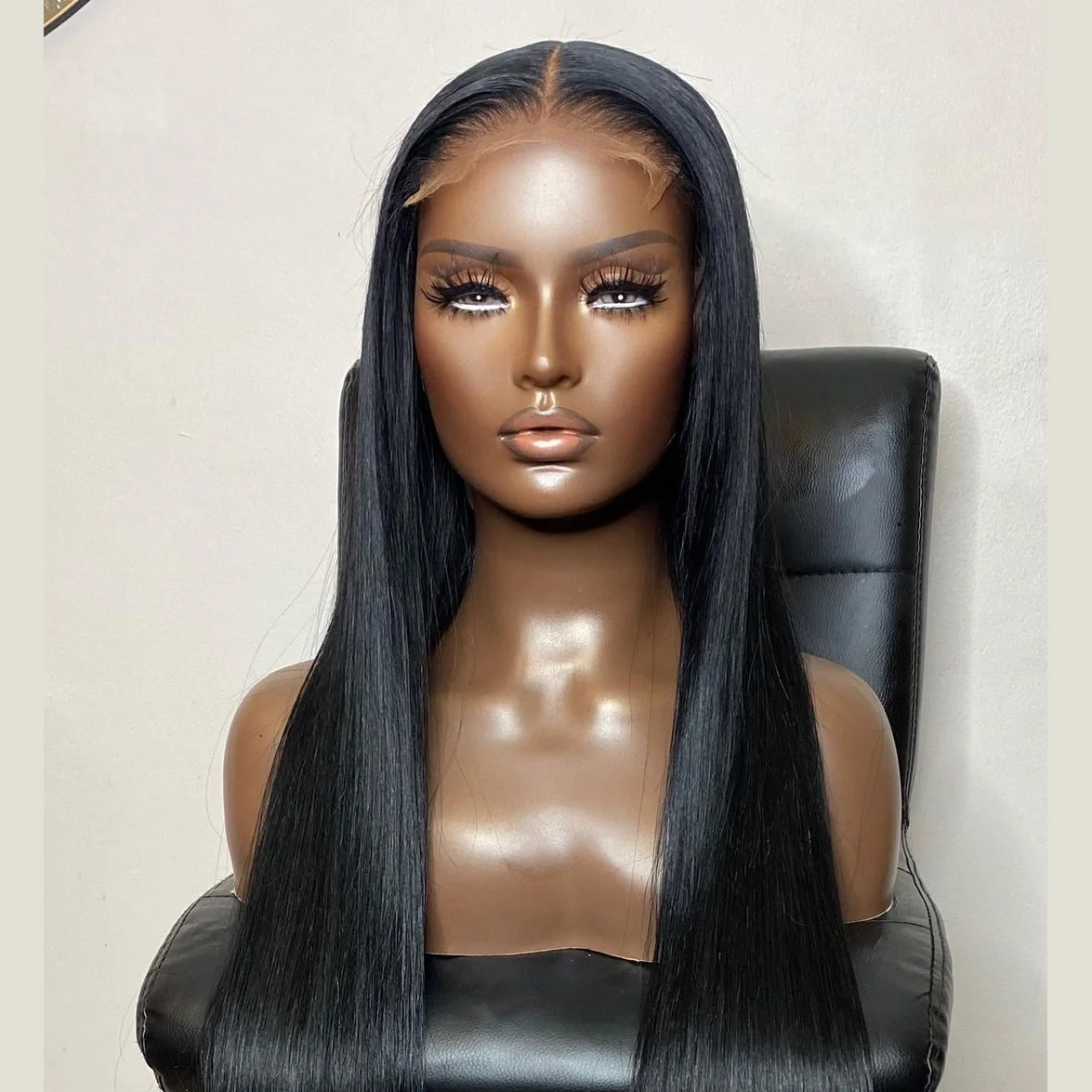 

Overnight delivery cuticle aligned lace frontal wig straight 13x4 lace frontal wig pre plucked for black women