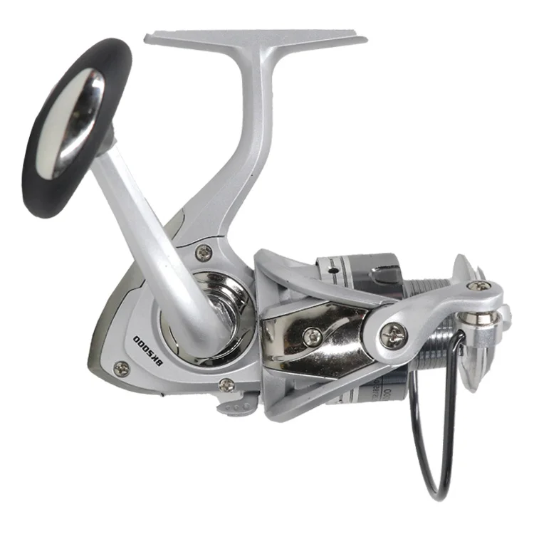 

5.2:1 ratio 10BB 1000-6000 China wholesale best carp 4kg max drag spinning fishing reels, Silver