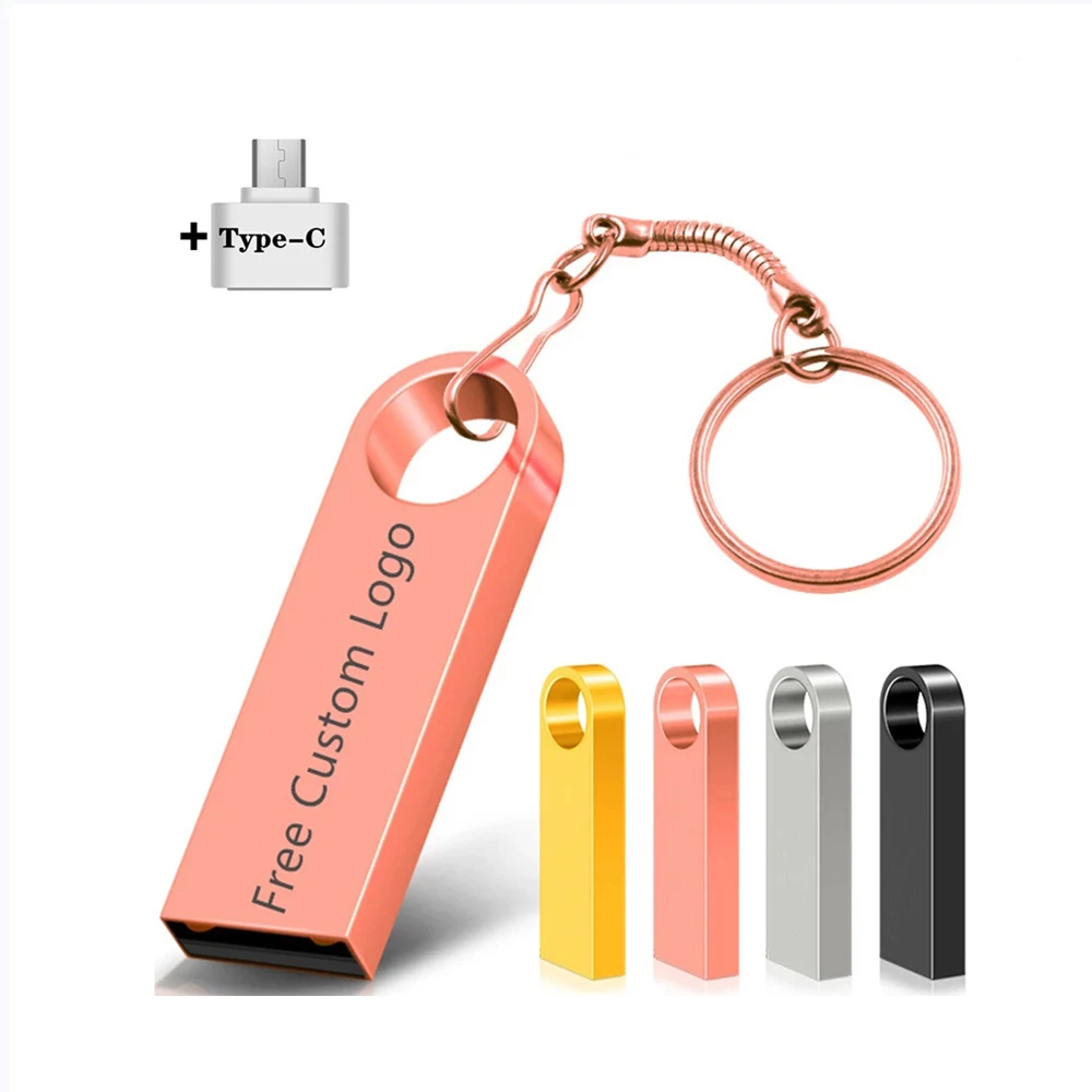 

Top selling customized Waterproof mini Metal Type-C USB Flash pen Drive memory sticks for retailer promotions gifts giveaways
