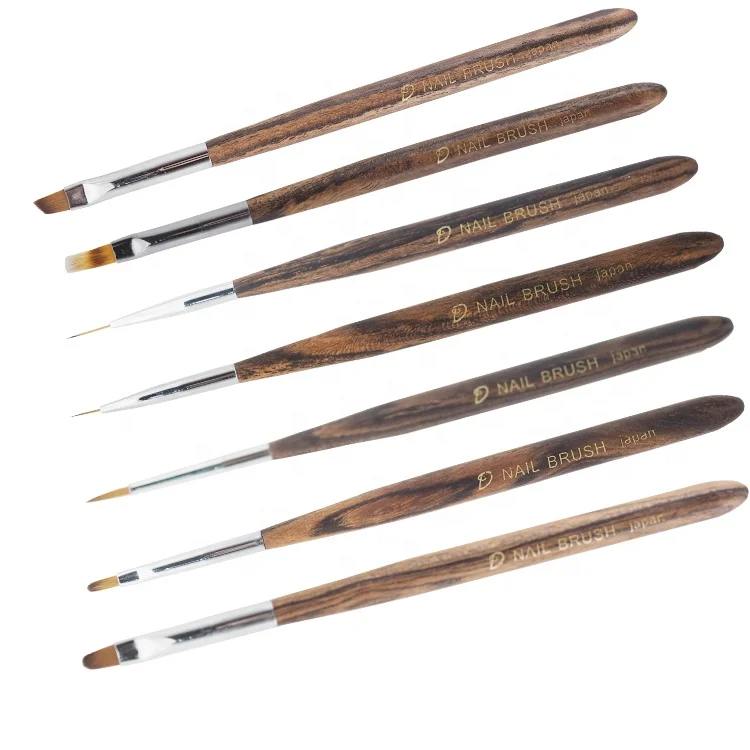 

Multi function wood handle nail brush pointed round art brushes