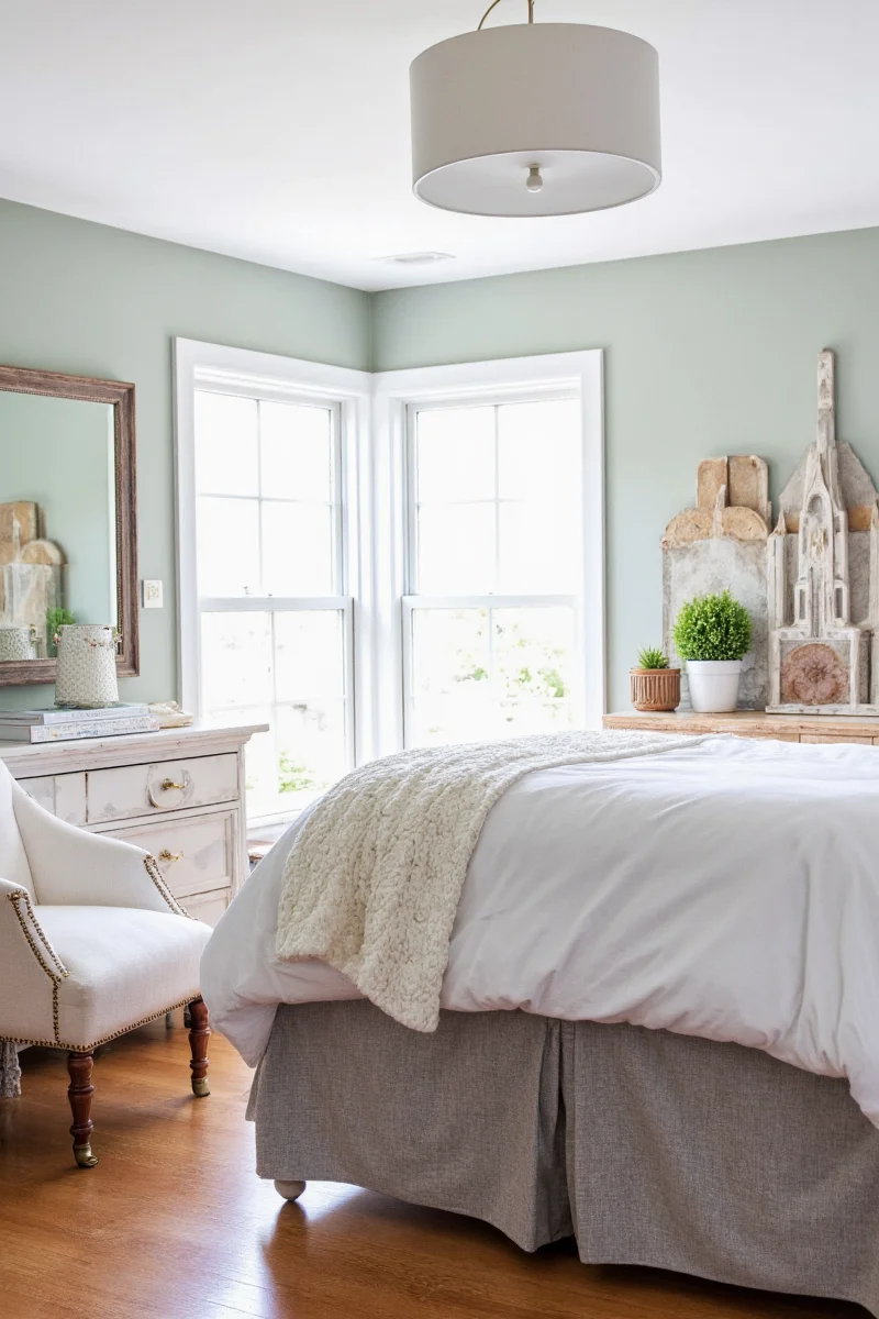 Playful yet sophisticated guest room bedding