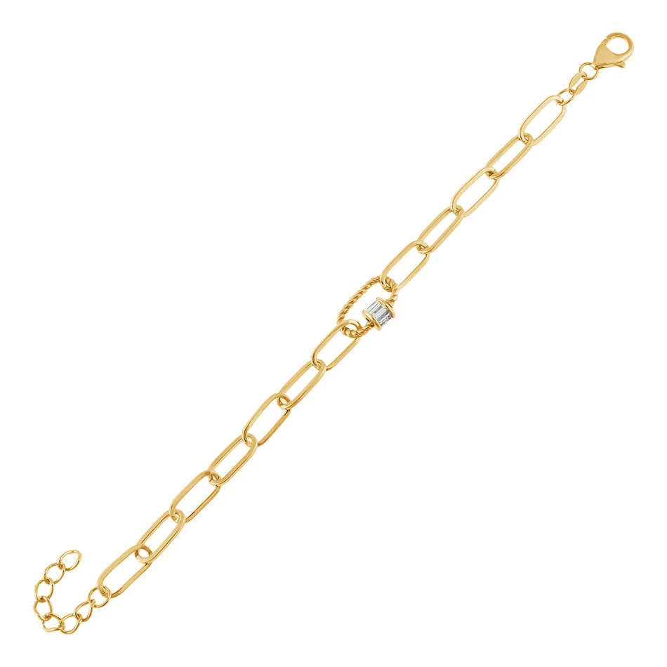 

wholesale gold jewelry 925 sterling silver women bracelet 18k gold plated pave rope toggle link bracelet