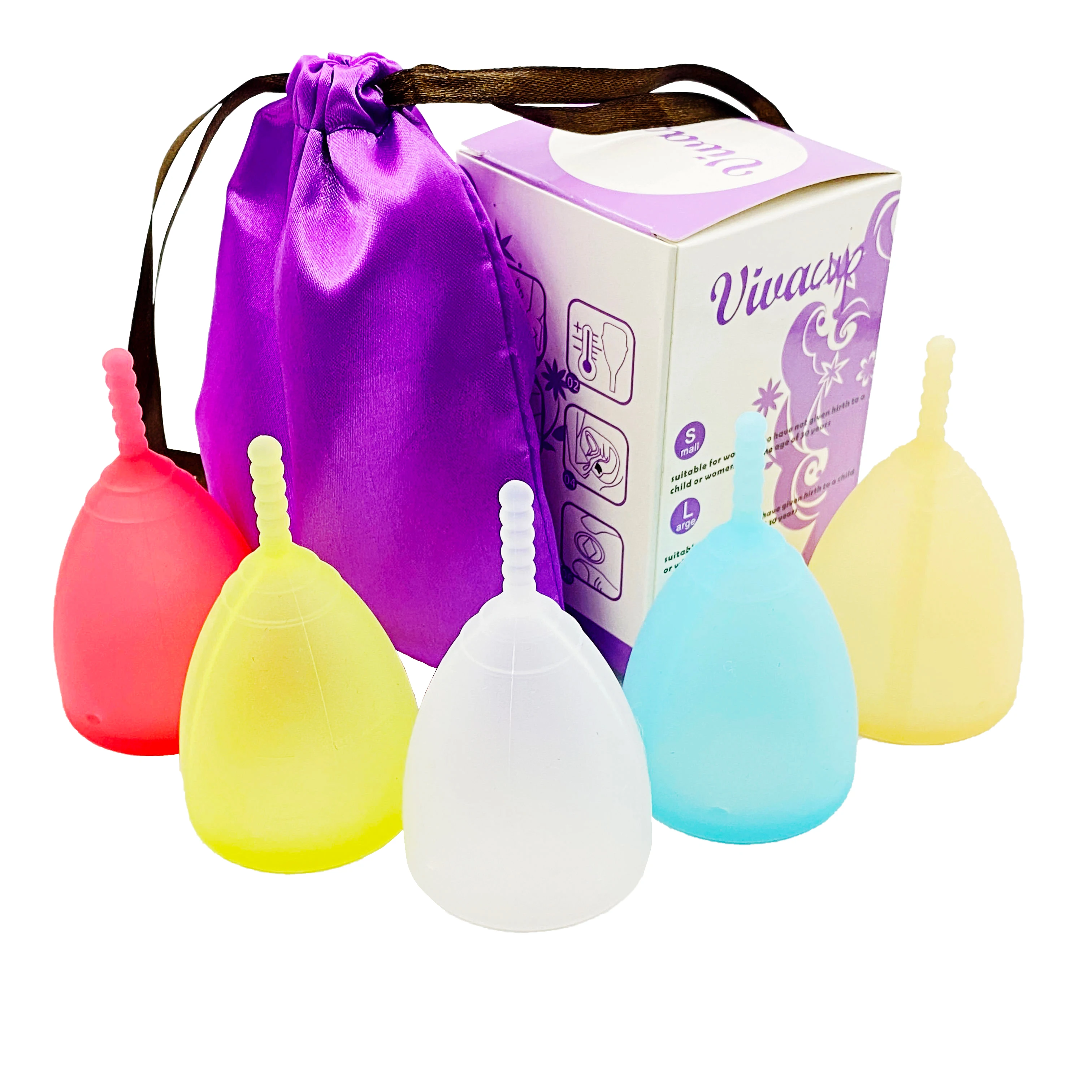 Oem 100soft Medical Silicone Menstrual Cups With Reusable Lady