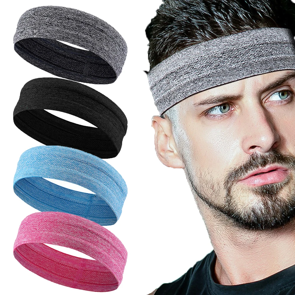 

Man Woman Outdoor Portable Fitness Hair Bands Sports Headband Hair Elastic Sweatband for Cycling Yoga Running, Black/gray/pink/purple/blue