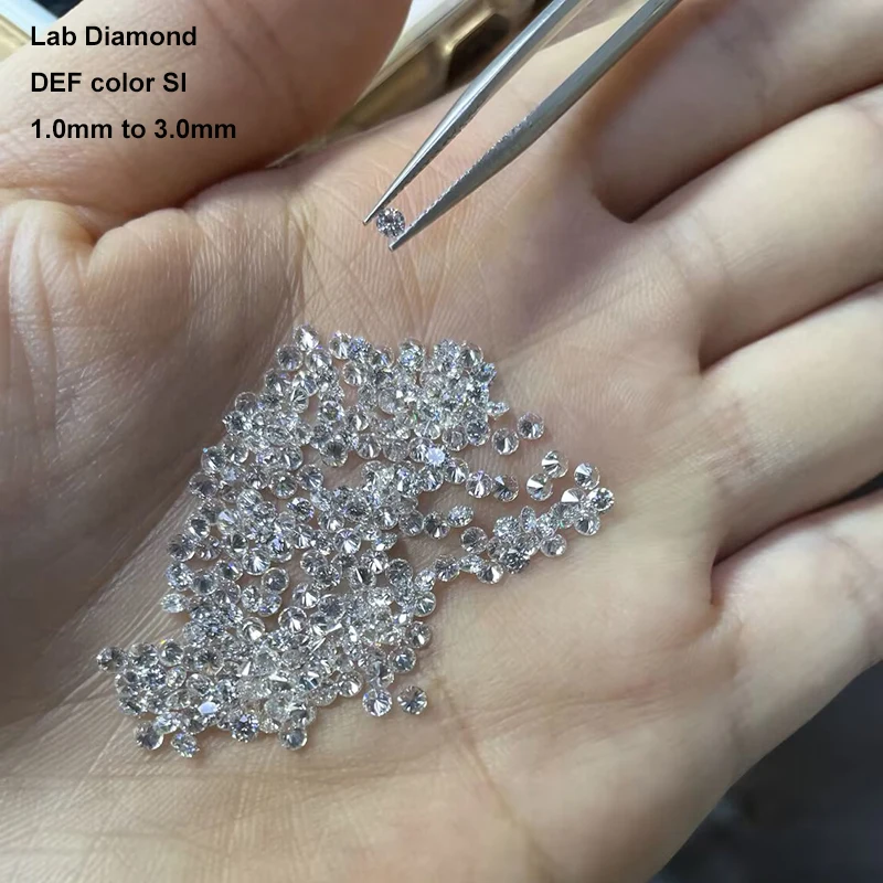 

Starsgem hot sale DEF SI lab grown diamond round shape loose melee lab diamond
