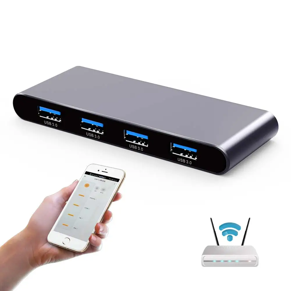 Intelligent Smart Home Hotsell 4 Port USB Hub Fine Hub with Power Switch