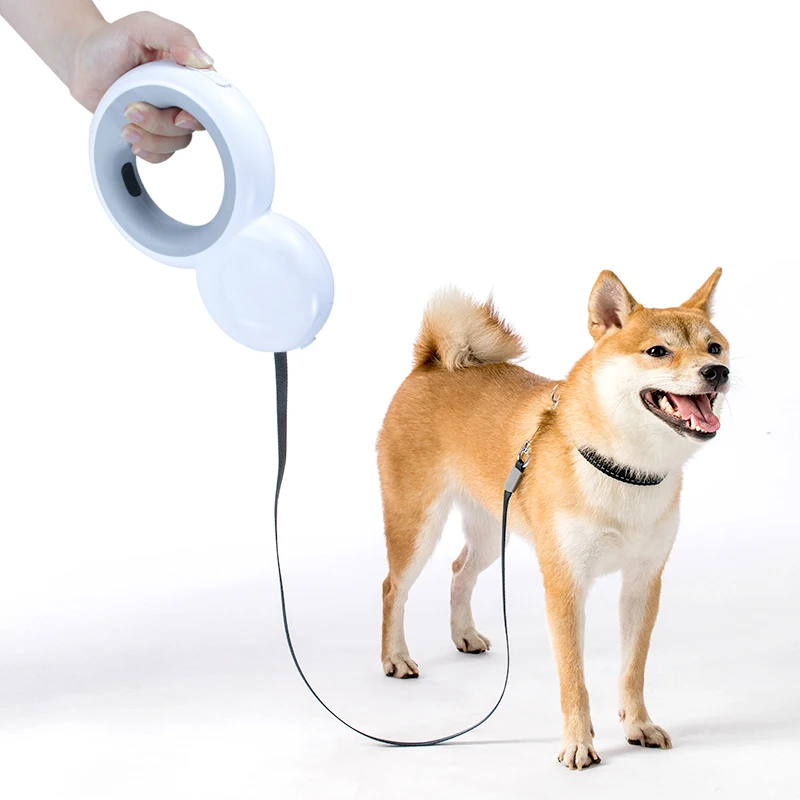 

Retractable LED Dog Leash Dog Lead Extending Puppy Walking Running Leads, White