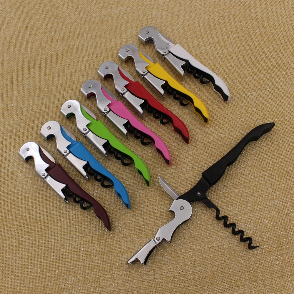 

8 colors multifunction stainless steel corkscrew wine opener waiters wine corkscrew, Black/bule/green/red/white/purple/yellow/pink