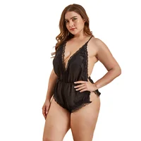 

Transparent Lady Lace Bodysuit Nighty Fashion Plump Woman Mature Plu Size Sexy Lingerie