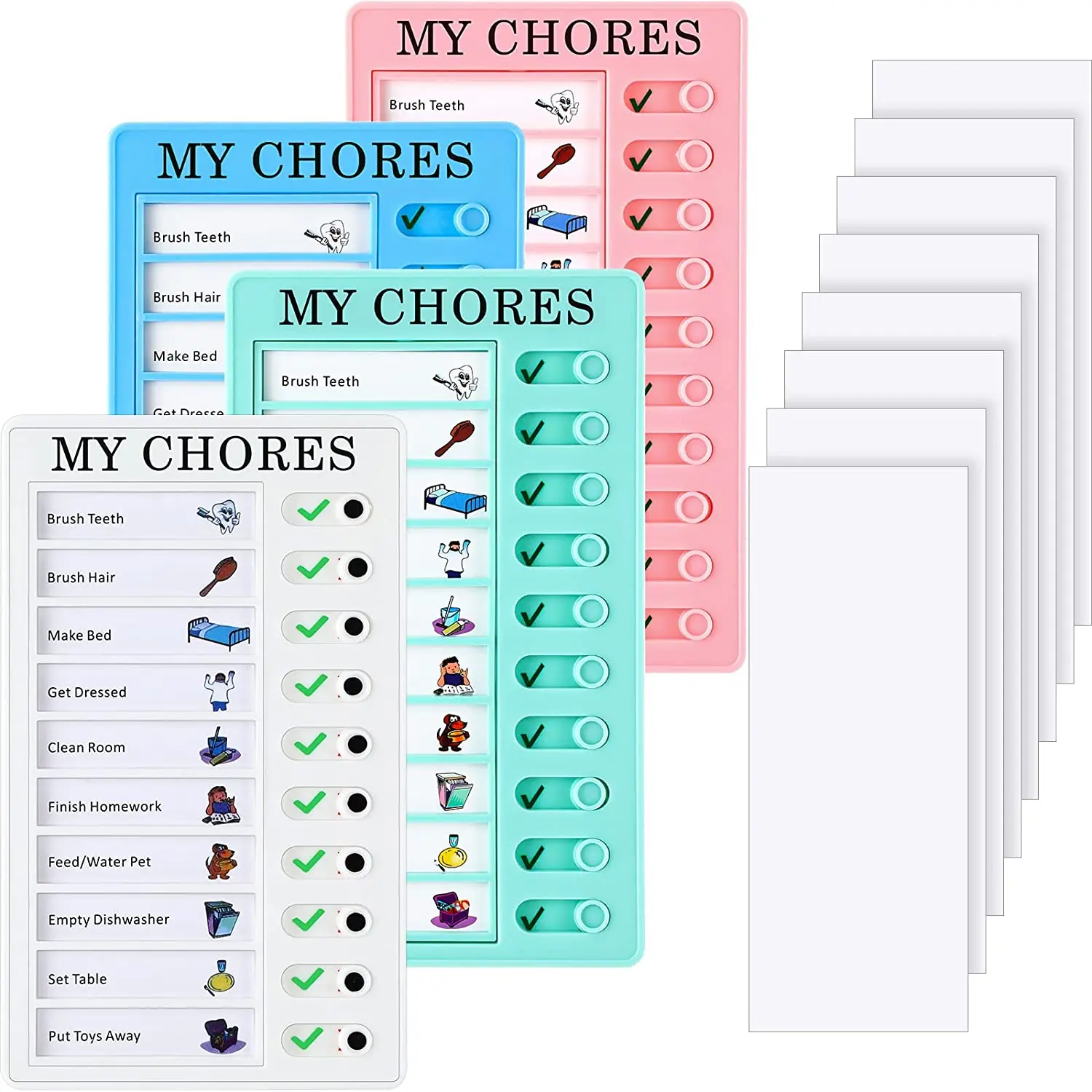 

Chore Chart List for Multiple Kids Plastic Checklist Memo Pad Planning To Do List Task Daily Board Kids Adults Kitchen Home