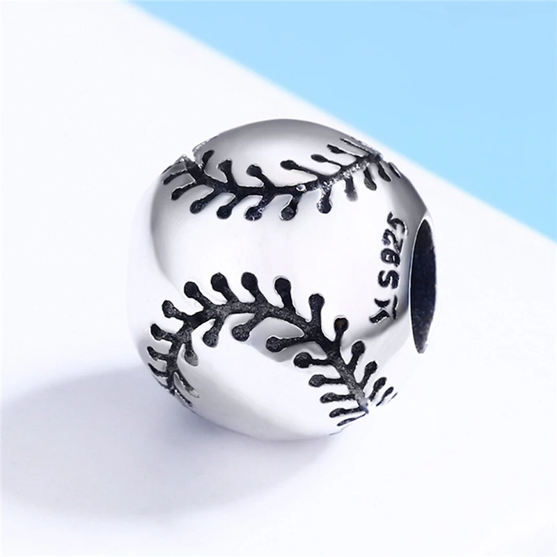 

SCC449 Popular Selling Charm 925 Sterling Silver Baseball Charm
