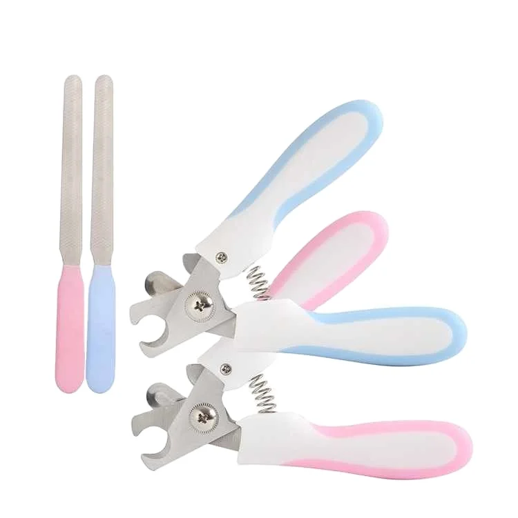 

Pink Blue Stainless Steel Cat Dog Nail Clipper Portable Pet Nail Clipper File Scissors Set Pet Nail Clipper, Colorful