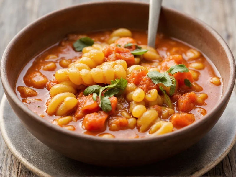 minestrone soup with ditalini pasta