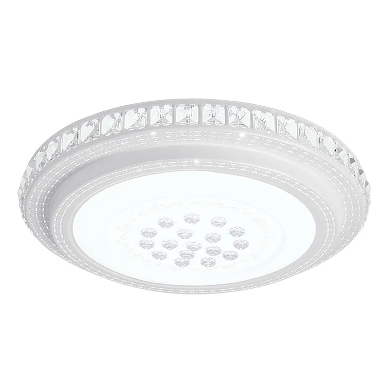 Modern 18w Simple Luxury Round Home Lighting Crystal Flush Mount LED Ceiling Lamp Nordic for Bedroom